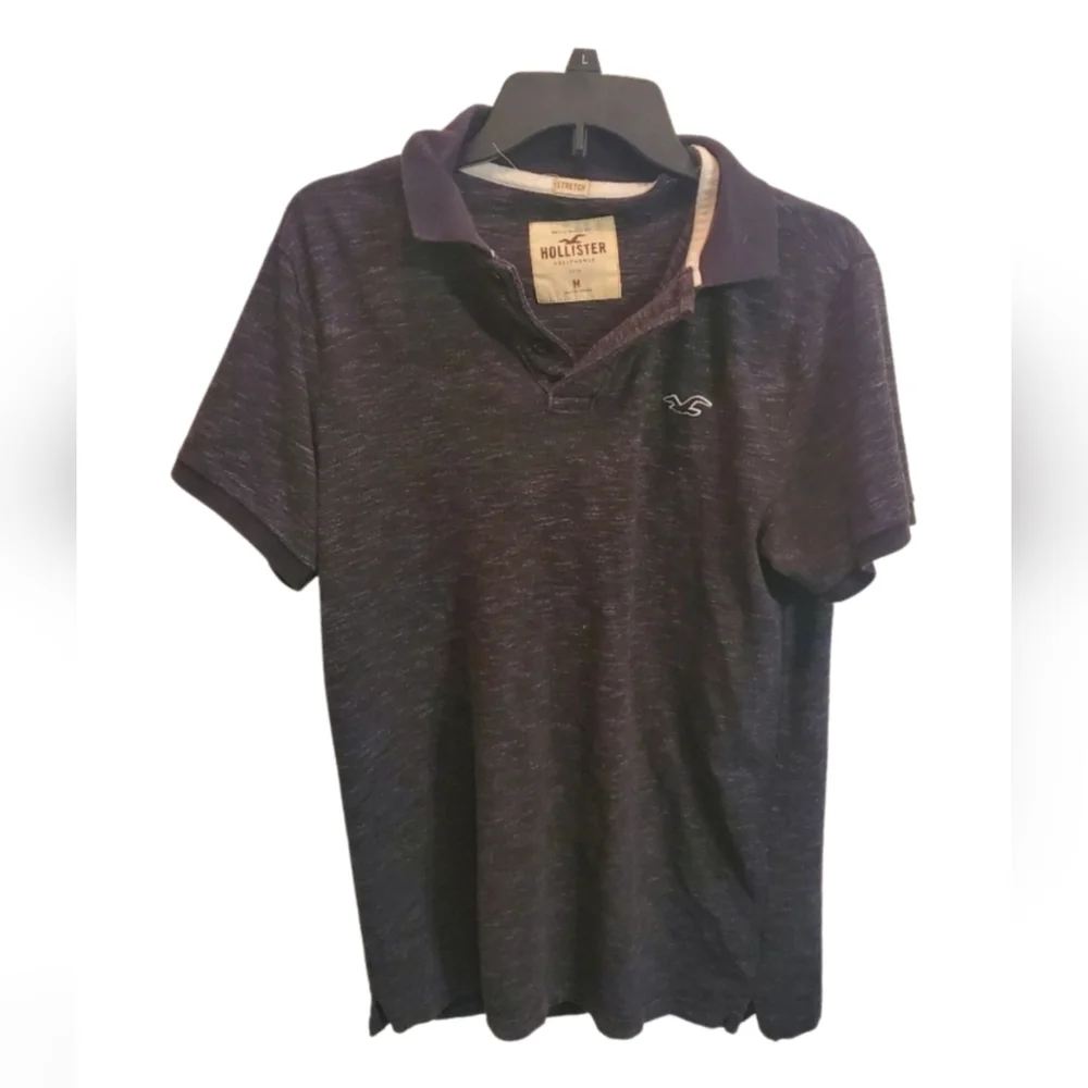 Hollister polo Black Mens Size M Beach Casual